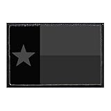 Texas State Flag - Blackout Morale Patch | Hook and Loop Attach for Hats, Jeans, Vest, Coat | 2x3 in