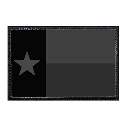 Texas State Flag - Blackout Morale Patch | Hook And Loop Attach For Hats, Jeans, Vest, Coat | 2X3 In | By Pull Patch #TOP4