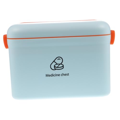 Caja de medicamentos portátil Baluue con compartimentos y tapa de PP 2