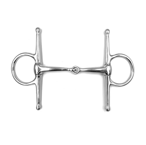 Equine Smile ES0071 Gebiss Knebeltrense Schenkeltrense Einfach Gebrochen aus Edelstahl Gebissstärke 16 mm (14.5 cm)
