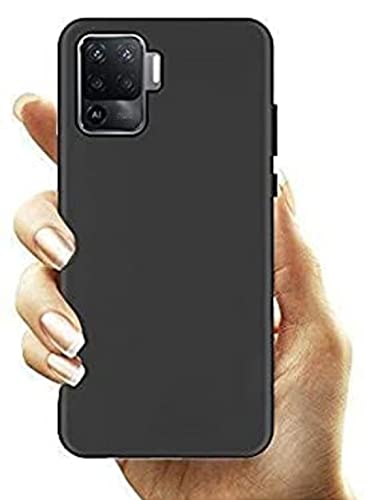 Image of Mobile Back Cover Case for Oppo F19 Pro (Silicone Case|CameraProtection|Black SC1510)