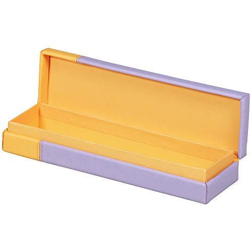 RHODIA-318879C-Iris-Pen-Tray-21x55x3-cm-Orange-Saddle-Stitching-Faux-Leather-Exterior-Rhodiarama-Home-Office-Collection-Office-Organization-Designer-Storage