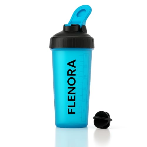 Image of Protein Shaker Bottle 700ml with Mixer Ball & Leakproof Lid | Gym, Sports & Fitness Shaker for Protein Shakes, Smoothies & Pre-Workout. (Sky Blue)