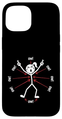 Ow Ow Ow Ow Stickman Figure Humorous Chronic Pain Awareness �X�}�z�P�[�X iPhone 15 �p