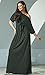 KOH KOH Plus Size Womens Long Sexy One Off Shoulder Flowy Casual 3/4 Short Sleeve Cocktail Wedding Party Guest Maternity Gown Gowns Maxi Dress Dresses, Dark Gray Grey 5XL 30-32