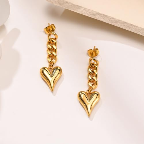 Gold Link Tassel Earrings for Women 14K Gold Plated CZ Link Chain Tassel Earrings Silver Drop Dangle Earring Ears Jewelry Gifts2