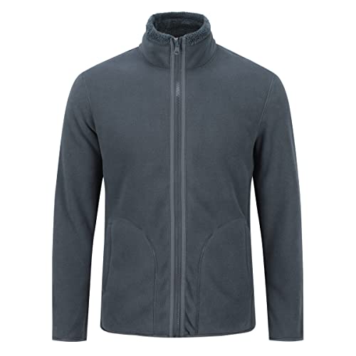 YOUTHUP Chaqueta de Pareja Ligera con Cremallera Completa de Microforro de Doble Cara Ropa de Abrigo Para Hombres y Mujeres Gris-Hombre XL