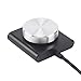 USB Volume Control Knob, LITROK One Key Mute Play Pause Dual Mode Computer Speaker Audio Volume Adjuster Support Win7/8/10/XP/Mac/Vista Android (Silvery knob)