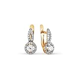 Damen-Ohrringe 585 russisches Rotgold, 14 Karat