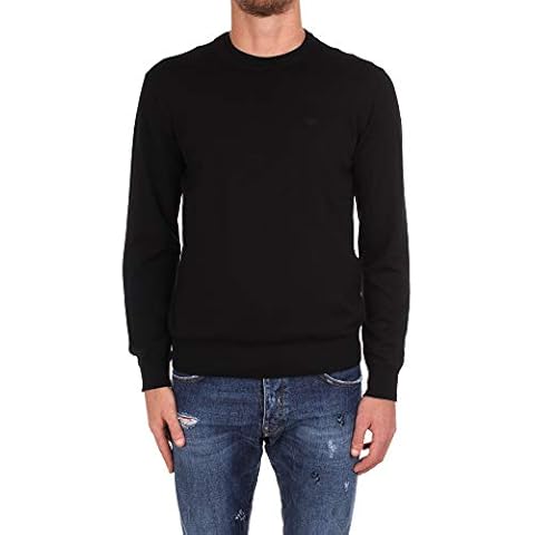 Emporio Armani Men's Virgin Wool Jumper Black XL Cover