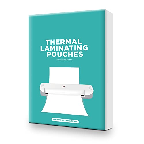 Laminierfolien, A4, glänzend, 80 Mikron, für klare und langlebige Präsentationen, extra stark für langlebige Dokumente Cover