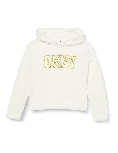 DKNY Girls Classic Comfy Sweatshirt, Off White
