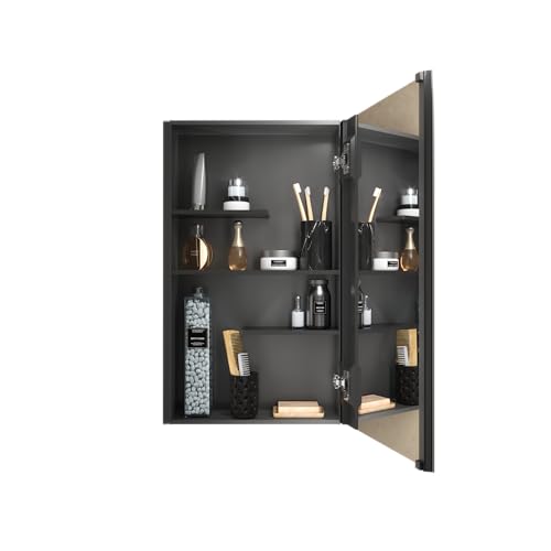 Kohler Maxstow Mirror Cabinet 15"x24"x3.56" (38.1cm x 60.96cm x 9.04cm), Dark Anodized Aluminum with Silver Coated Glass - Bathroom Cabinet with... - Image 4