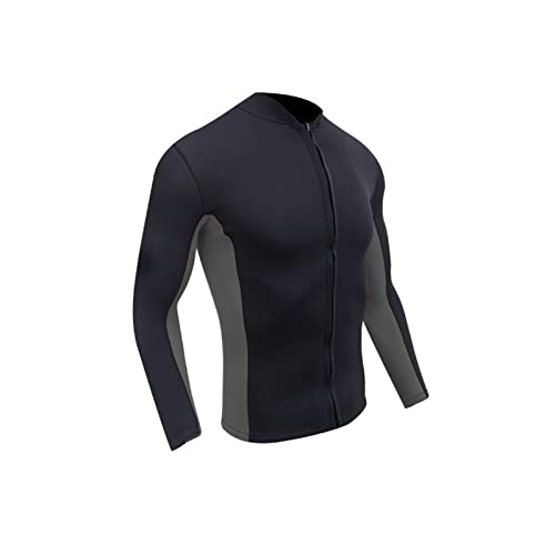 Chaqueta Top Wetsuit para Mujer/Hombre 2mm Neopreno Manga Larga con Cierre Frontal para Buceo, Surf y Natación miniatura 3