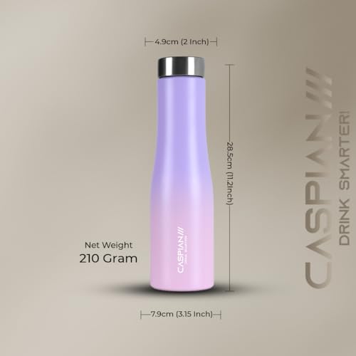Image of CASPIAN / / / Aqua ISI Certified Stainless Steel Water Bottle 1ltr. (Multicolors, 1 Litre, Set of 3) |Leak Proof Thunder for Fridge Home Office Travel School Kids Boys Girls Adults Sports Gym |BPA Free