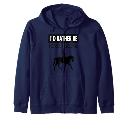 T-Shirt Pferd reiten Reiter Reitsport Reiterin Geschenkidee Zip Hoodie