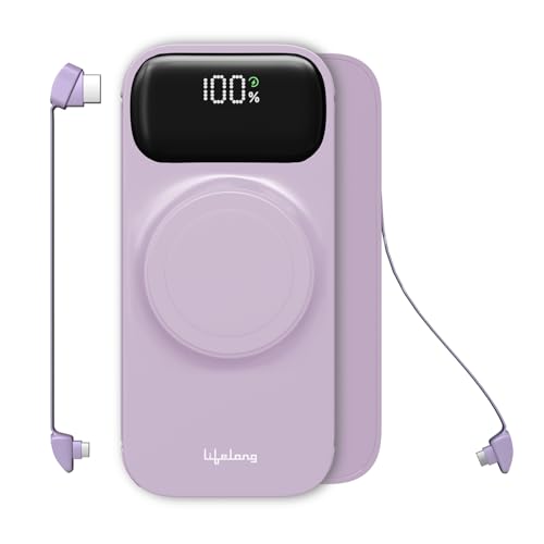 Lifelong ChargeMate 10000 mAh 22.5 W Wireless with MagSafe Slim Pocket Size Power Bank (Lavender, Lithium Polymer, Fast Charging, Quick Charge 3.0 for Earbuds, Mobile, Smartwatch, Speaker, Tablet) (B0DFD144CB) Amazon Price History, Amazon Price Tracker