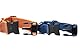Julius-K9 Color & Grey Halsband mit Griff, Sicherheitsverschluss und austauschbarem Patch, 40 mm (38-53 cm), Orange-Grau