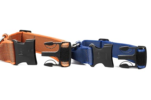 Julius-K9 200HA-K-OR-2015 Color & Gray Halsband mit Haltegriff, Sicherheitsverschluss und Logo, 50 mm (49-70 cm), Orange-Grau