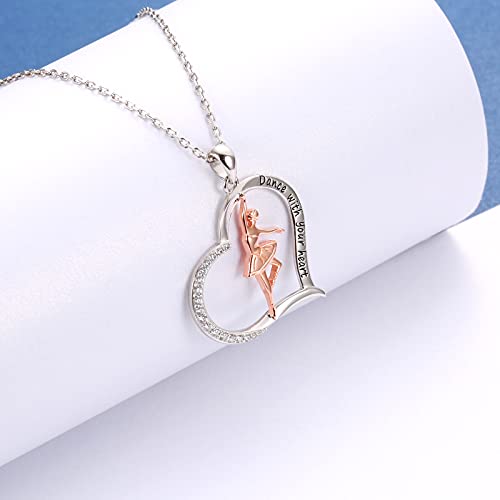 925 Sterling Silver Ballerina Necklace for Dancer Women Ballet Dance Pendant Dancing Jewelry Gifts2
