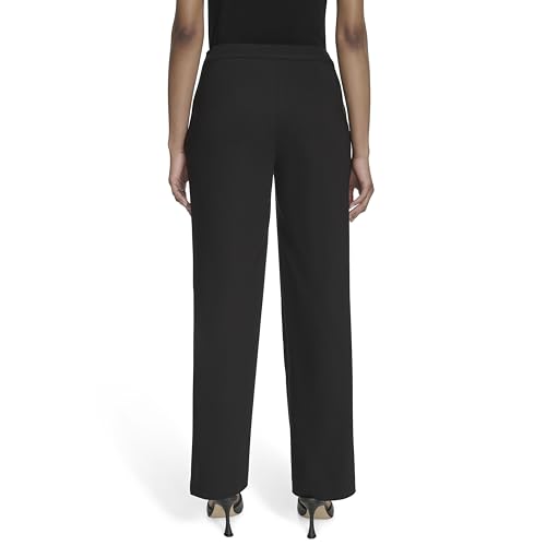 H HALSTON Women's Straight Leg Hidden Closure Office Workwear Pant4