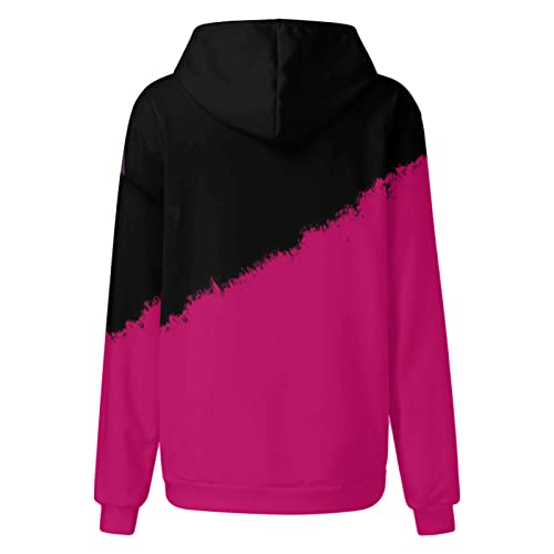 Generisch Kapuzenpullover für Damen, süßes Hundemotiv, Fauststoß-Grafik, langärmelig, Übergröße, Kapuzenpullover mit Taschen Hoodies Damen Pullover Sweatshirt