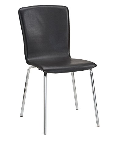 S. K. MODERN ART Stainless Steel Chair with Upholstered Back & Seat