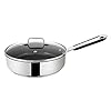 Tefal Jamie Oliver E7633314 25cm Sautepan with Glass Lid Everyday Stainless Steel Range pan 28 liters