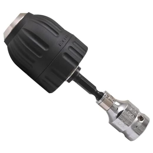 Neiko 20759A Keyless Chuck Drill Conversion Tool, 1/4" Universal Hex Shank | Includes 1/2 Inch Socket Adapter for Impact Wrench