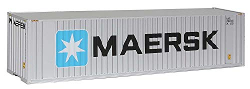 Walthers SceneMaster HO Scale Model of Maersk 40' Hi Cube Corrugated Container w/Flat Roof,949-8201