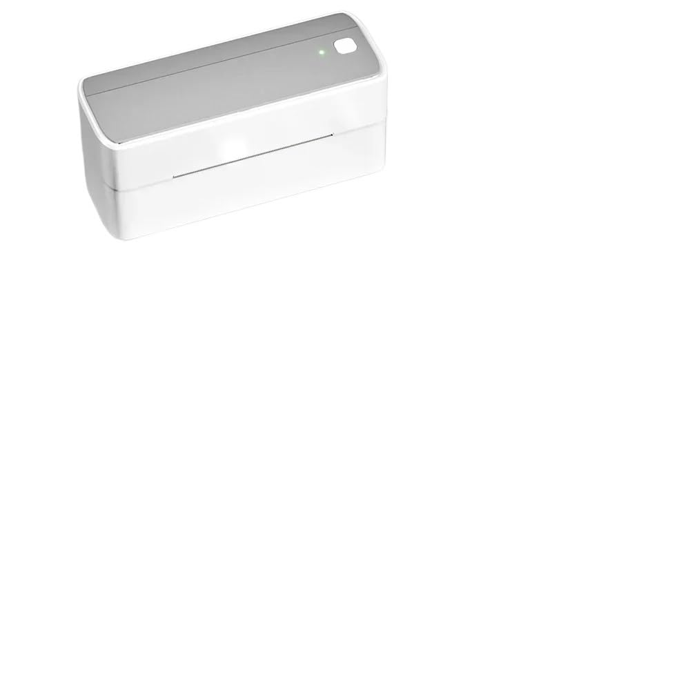 Przenośna drukarka, Drukarka etykiet termicznych Bluetooth Bezprzewodowa mała drukarka wysyłkowych 4X6 Kompatybilna(Grey)