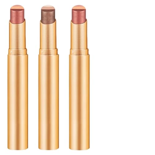 LQIOACU 3 Pieza Barra De Sombra De Ojos, Sombra Ojos En Barra 3 Colores Degradado, Lápiz Sombras O jos Larga Duración Para Mujeres Y Niñas | Sombras O jos Brillante Resistente Al Agua