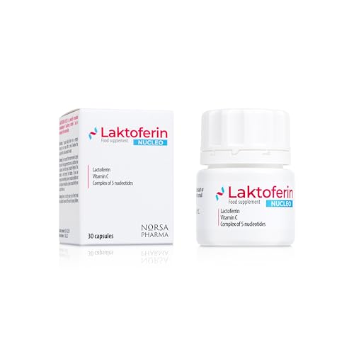 Laktoferin NUCLEO (30 Capsules) | Pure Lactoferrin with 5 Dietary Nucleotides & Buffered Vitamin C (Sodium Ascorbate) | Immune Iron & Antioxidant Support | Gluten Free Lactoferrin Supplements