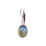 Cœur, Plexus Solaire France Minéraux Pendentif Labradorite Camille - Ovale - Argent 925