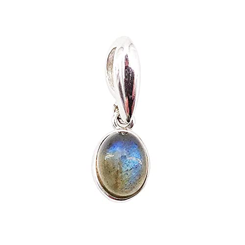 Pendentif labradorite ovale en argent 925 Camille pour femme