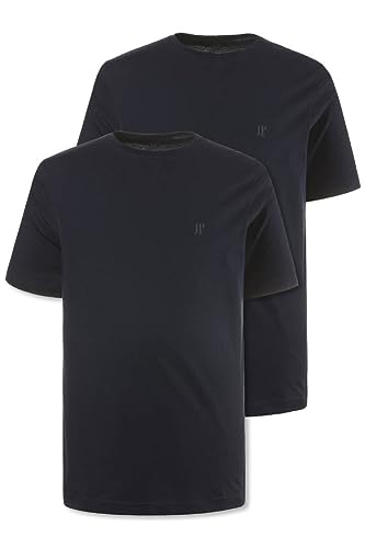 JP 1880 Herren große Größen Übergrößen Menswear L-8XL JP1880 T-Shirts, Basic, 2er-Pack, Rundhals, bis 8XL dunkel Marine 8XL 702637750-8XL