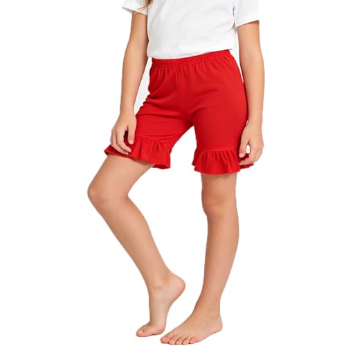 Girls Shorts Bike Shorts Toddler Red Dance Under Dress Girls Clothes 5-6Y