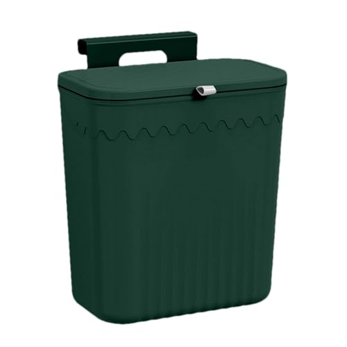 Generisch Poubelle de cuisine avec couvercle, 10 l, pour montage mural, avec crochets, sans perçage, bac à compost étanche pour la maison, la cuisine