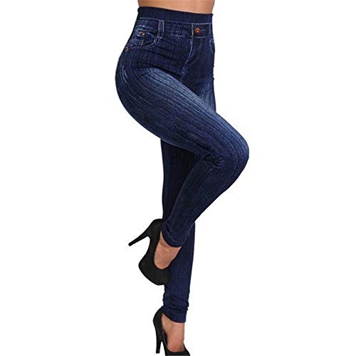 Fliegend Femme Jegging Jeans Look Leggings Grande Taille Tregging Jean Élastique Pantalon Skinny Taille Haute Collant L