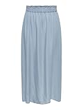 Elastischer Bund/Saum ONLY Damen Onlpema Venedig Long Skirt DNM Qyt Maxirock, Blue Denim, XXS EU