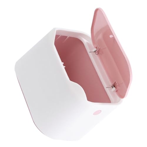 INOOMP Mini Cubo Basura de Plástico con Tapa Presionable Compacto y Resistente Cubo Basura Escritorio para Hogar y Oficina Olores y Ahorra Espacio