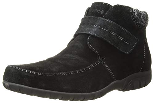 Propet women's delaney strap ankle boot, black suede, 9…