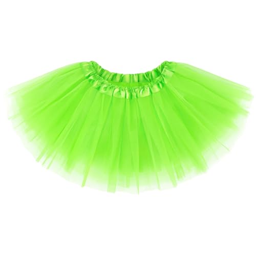 qikqik Lime Green Tutu Skirts for Women Neon Tutus for Women Lime Green Skirt Womens Neon Skirts Halloween Tutu Fairy Skirt