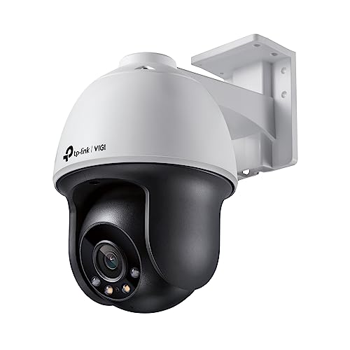 TP-Link VIGI 4MP Smart Outdoor Security Network Camera, Pan/Tilt, Full-Colour, AI Detection, H.265+, IP66, PoE/12V DC, Two-Way Audio, Remote App Control, Onboard Storage SD Card Slot (VIGI C540(4mm))