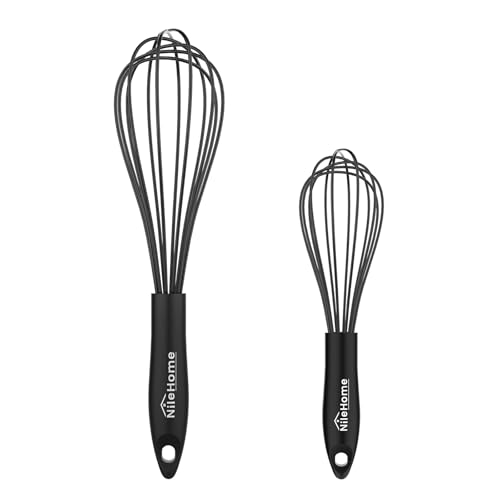 NileHome Silicone Whisk Set 8' 10' Kitchen Whisk...