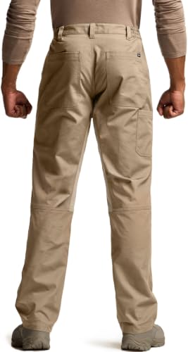 Image of CQR Men's Quick Dry Work Pants, Water Resistant Outdoor Tactical Pants, Lightweight Stretch Cargo Hiking Pants