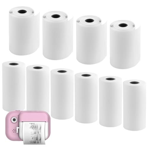 Lot de 10 Rouleaux Appareil Photo Impression Papier Thermique Instantané pour Enfants - Recharge Imprimé pour Garçons et Filles