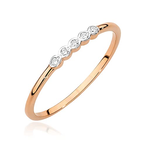 Lumari Gold Customized Pink Rose Gold Ring with Diamonds