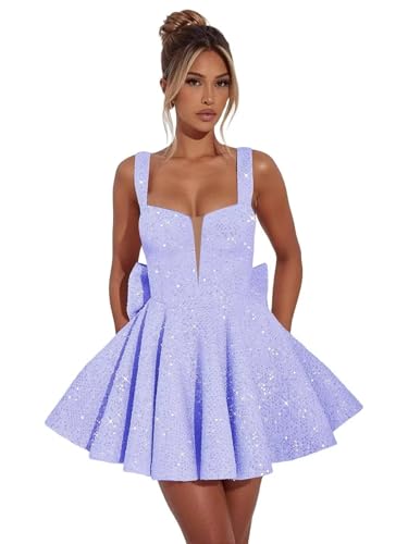 Sequin Sparkly Homeocming Dresses Short Square Neck Mini Cocktail Dress Spaghetti Straps Prom Dress for Teens