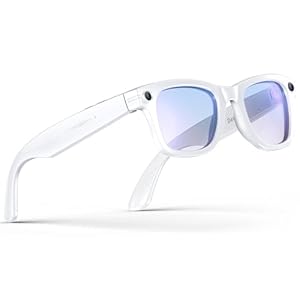 AI Smart Glasses for Men Women, 800w Anti-Shake Camera Glasses, Real-Time Translation, Ai Object Recognition, Bluetooth Audio, Voice Assistant, IP67 Waterproof, Blue Light Glasses for Android and IOS
